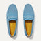  A pair of The Driving Loafer in Sky shown from the top. 